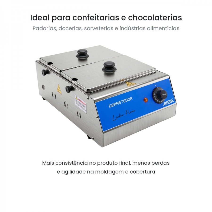 Derretedor Banho Maria 2 Cubas 2,5L
